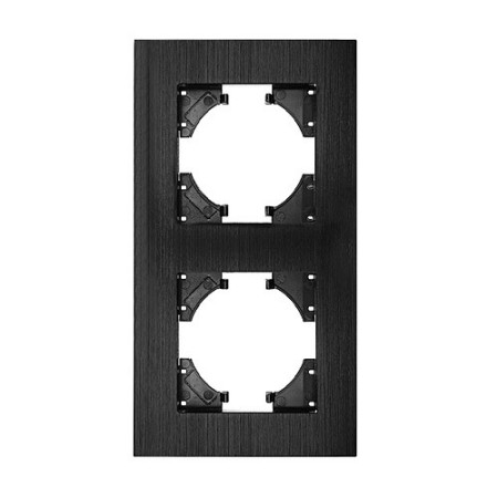 Marco 2 Elementos Vertical Lumibel Victoria LU-2363 Negro Aluminio Metal-imagen_A