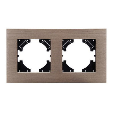 Marco 2 Elementos Horizontal Lumibel Victoria LU-2562 Rosé Aluminio Metal-imagen_A