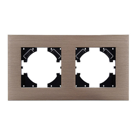 Marco 2 Elementos Horizontal Lumibel Victoria LU-2562 Rosé Aluminio Metal-imagen_A