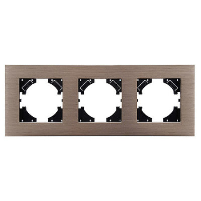 Marco 3 Elementos Horizontal Lumibel Victoria LU-2564 Rosé Aluminio Metal-imagen_A