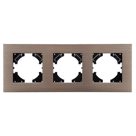 Marco 3 Elementos Horizontal Lumibel Victoria LU-2564 Rosé Aluminio Metal-imagen_A