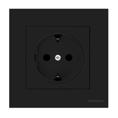 Pack Niessen Sky Essence enchufe schuko completo Negro-imagen_A