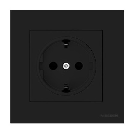 Pack Niessen Sky Essence enchufe schuko completo Negro-imagen_A