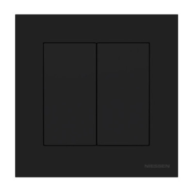 Pack Niessen Sky Essence doble conmutador en marco de 1 completo Negro-imagen_A
