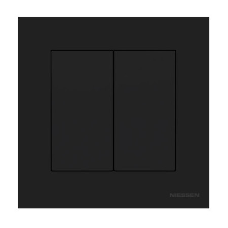 Pack Niessen Sky Essence doble conmutador en marco de 1 completo Negro-imagen_A