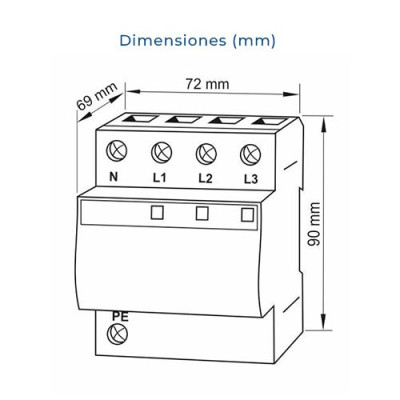 Protector sobretension transitorio CIRPROTEC 3P+N 15kA trifasico CS4-15-400-imagen_B