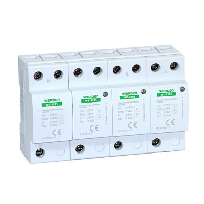 Sobretensiones protector WERDEN transitorio 3P+N Nom.(li) 25kA max. 25kA-imagen_A