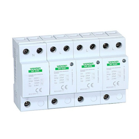 Sobretensiones protector WERDEN transitorio 3P+N Nom.(li) 25kA max. 25kA-imagen_A