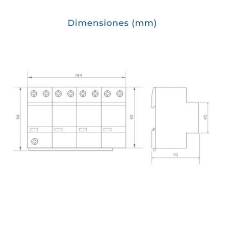 Sobretensiones protector WERDEN transitorio 3P+N Nom.(li) 25kA max. 25kA-imagen_B