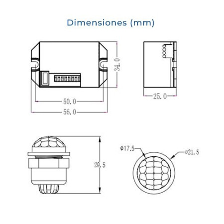 Sensor de movimiento-presencia por Infrarrojos 100º 200W 230V-imagen_B