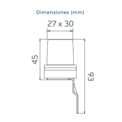Sensor interruptor fotoelectrico 230V de 1.300W 6A regulable de 5 a 50 Lux.-imagen_B