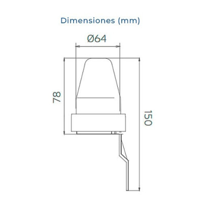 Sensor interruptor fotoelectrico 230V de 2.200W 10A regulable de 5 a 50 Lux.-imagen_B