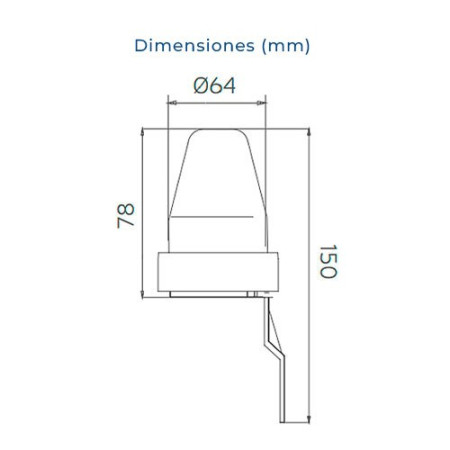 Sensor interruptor fotoelectrico 230V de 2.200W 10A regulable de 5 a 50 Lux.-imagen_B