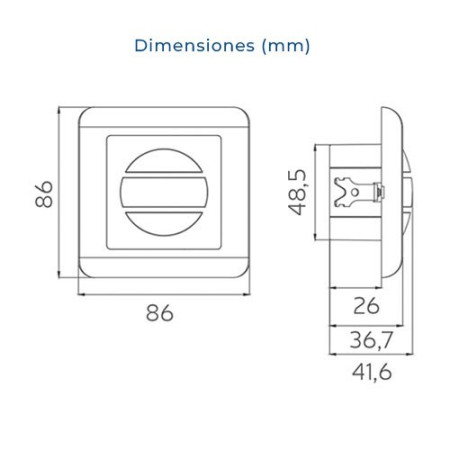 Sensor de movimiento-presencia por infrarrojo para caja de mecanismo 160º-imagen_B