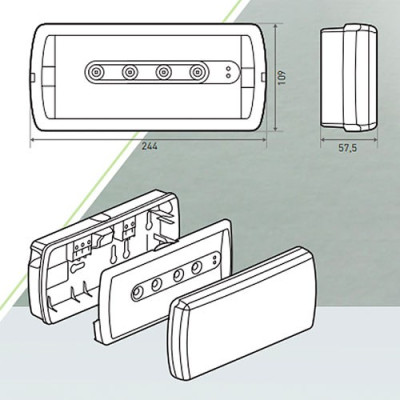 Luz de Emergencia LED de 100 lumenes LEGRAND URA21-imagen_C
