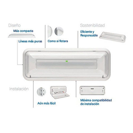 Luz de Emergencia LED de 200 lumenes NORMALUX D200L-imagen_D