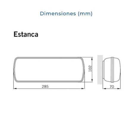 Luz Emergencia LED estanca IP66 de 150 lumenes SAGELUX EVO-150EST-imagen_C