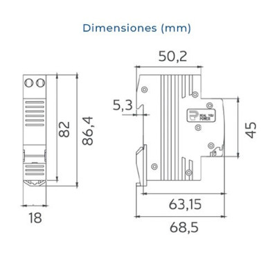 Timbre carril DIN a 230V con servicio intermitente-imagen_B