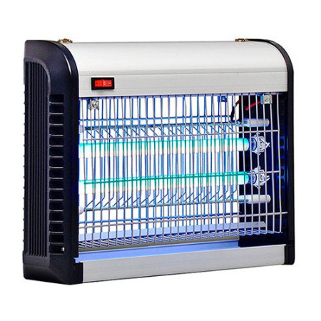 Lampara Mata insectos de luz actinica 2x8 W Aluminio-imagen_A