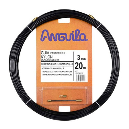 Guia pasacables Nylon macizo 3mm de 20 metros en Negra-imagen_A